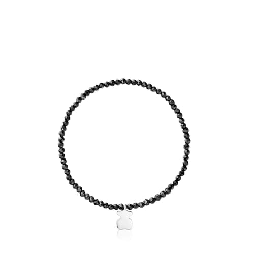 Elastic Bracelet with spinels and silver bear TOUS Motifs