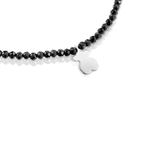 Elastic Bracelet with spinels and silver bear TOUS Motifs