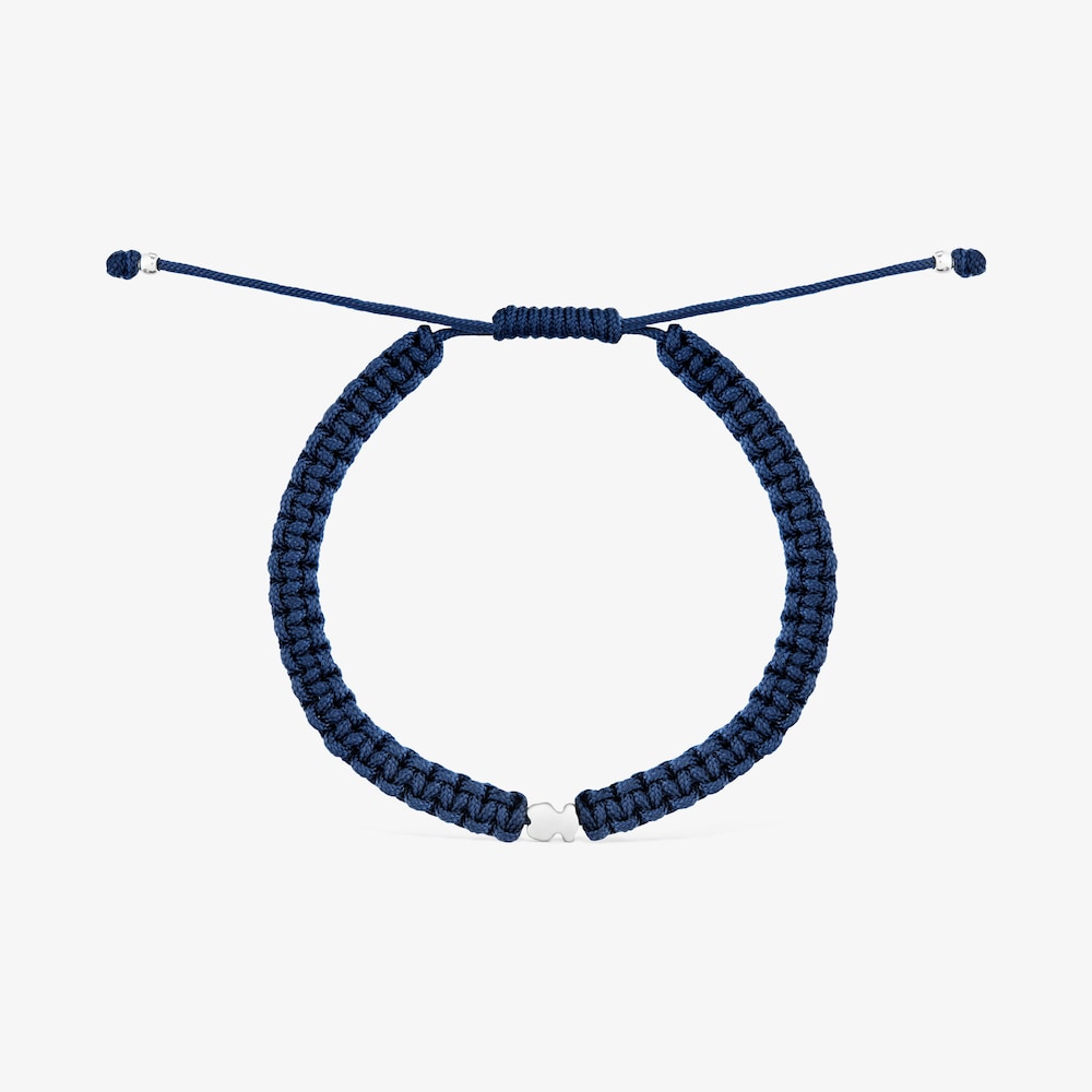 Silver and green nylon bear Bracelet TOUS Motifs