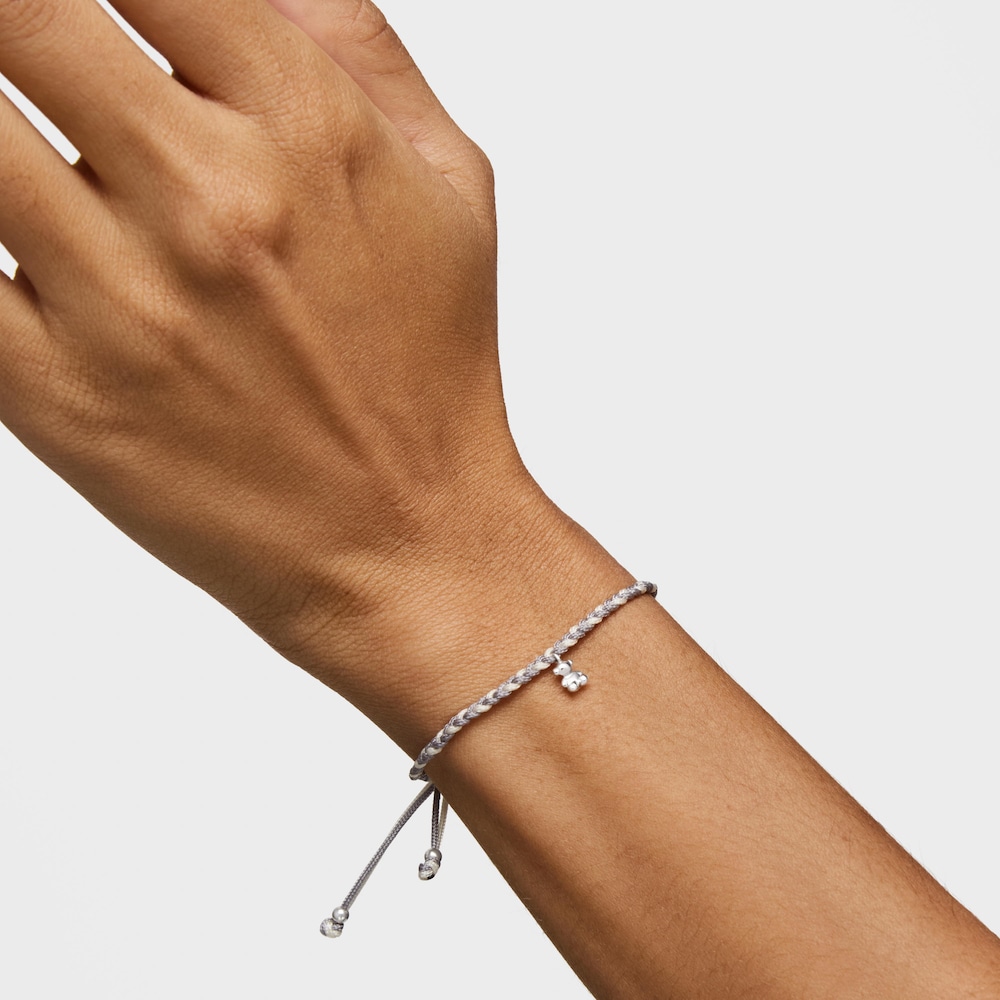 N&aacute;ramek s&nbsp;medv&iacute;dkem ze stř&iacute;bra a&nbsp;&scaron;ed&yacute;m nylonem TOUS Motifs