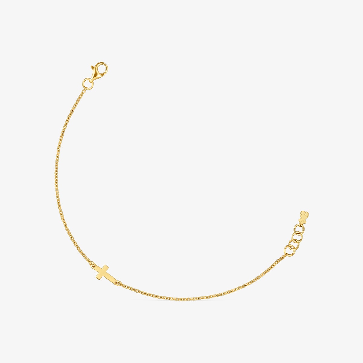 Tous - Pulsera Cadena Cruz Con Baño De Oro 18 Kt Sobre Plata Tous Motivos - Dorado