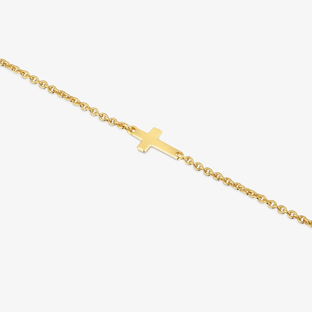 Pulseira corrente cruz com banho de ouro de 18&nbsp;K sobre prata TOUS Motivos