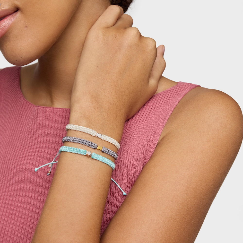 Bear Bracelet with 18K gold vermeil and gray nylon TOUS Motifs