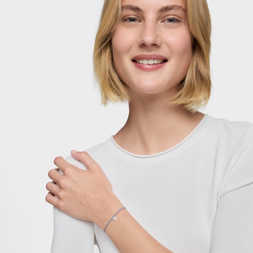 Bransoletka elastyczna z iolitami i srebrnym sercem TOUS Motifs