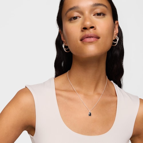 Colar curto em prata e motivo urso em ónix TOUS Icon Color