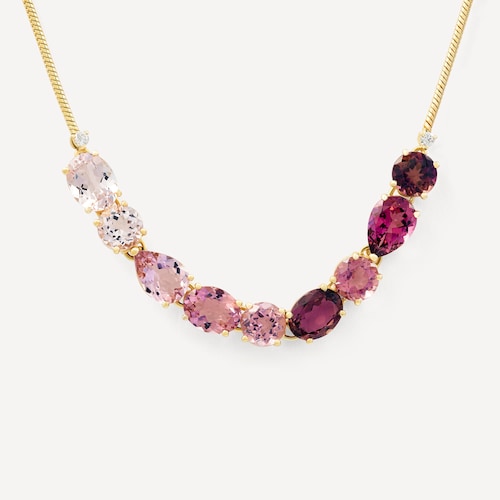 Collar de oro, gemas en tonos rosados y diamantes TOUS ATELIER
