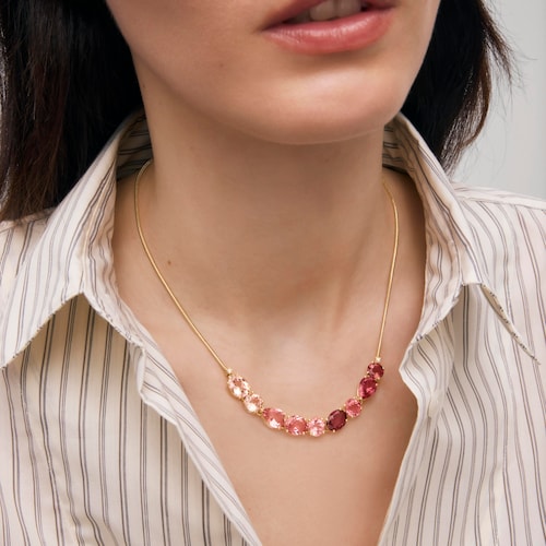 Collar de oro, gemas en tonos rosados y diamantes TOUS ATELIER