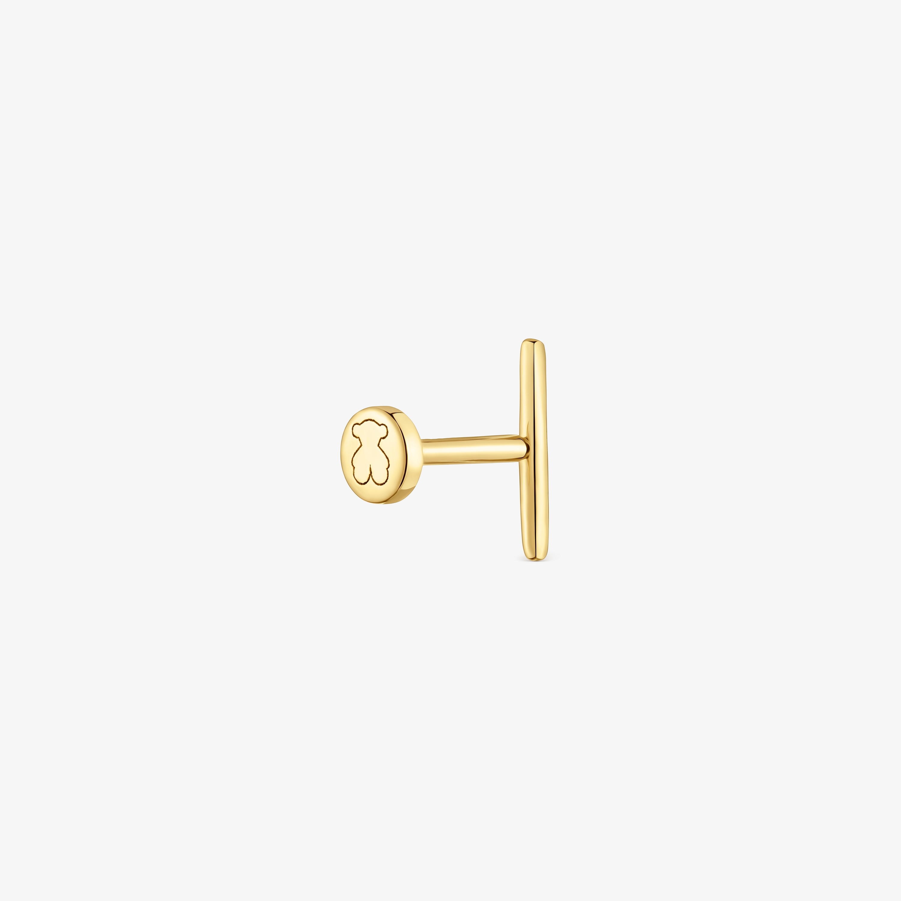 14K solid gold Piercing with 6 mm bar motif TOUS Basics