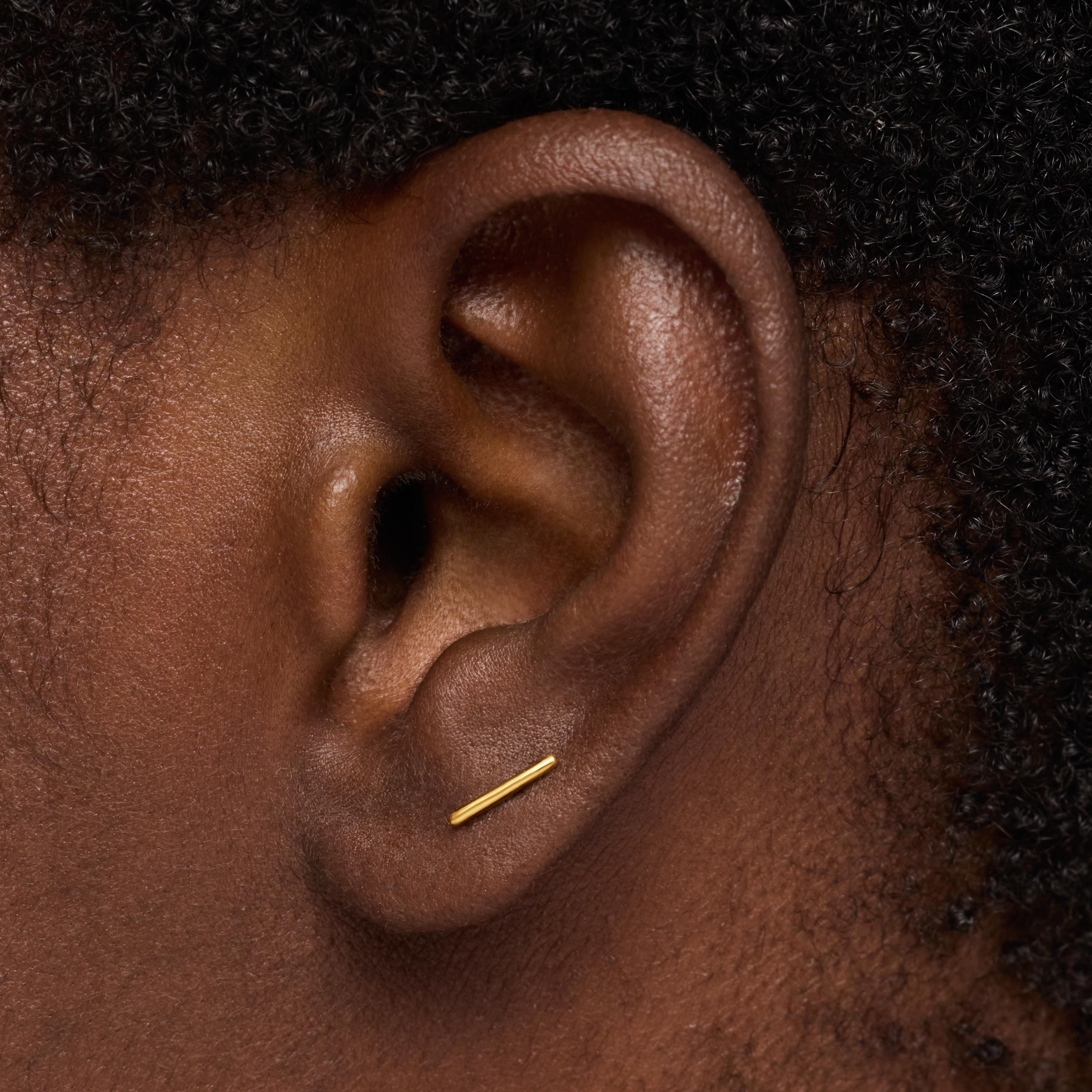 14K solid gold Piercing with 6 mm bar motif TOUS Basics