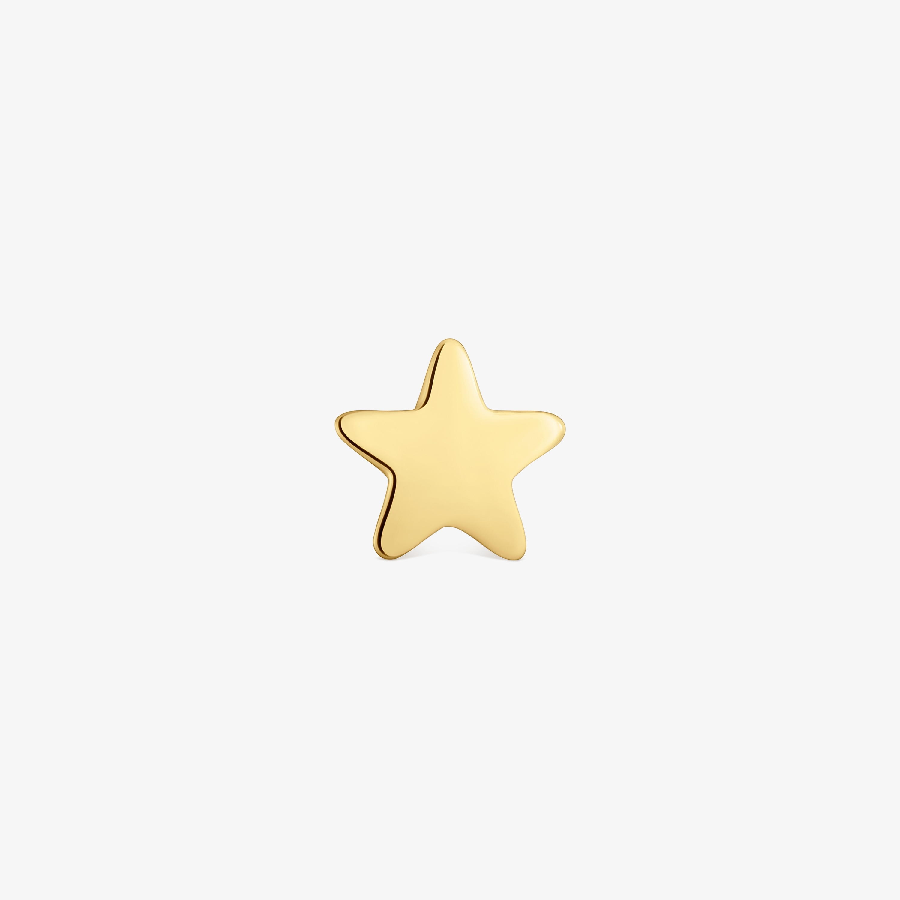 14K solid gold Piercing with 6 mm star motif TOUS Basics