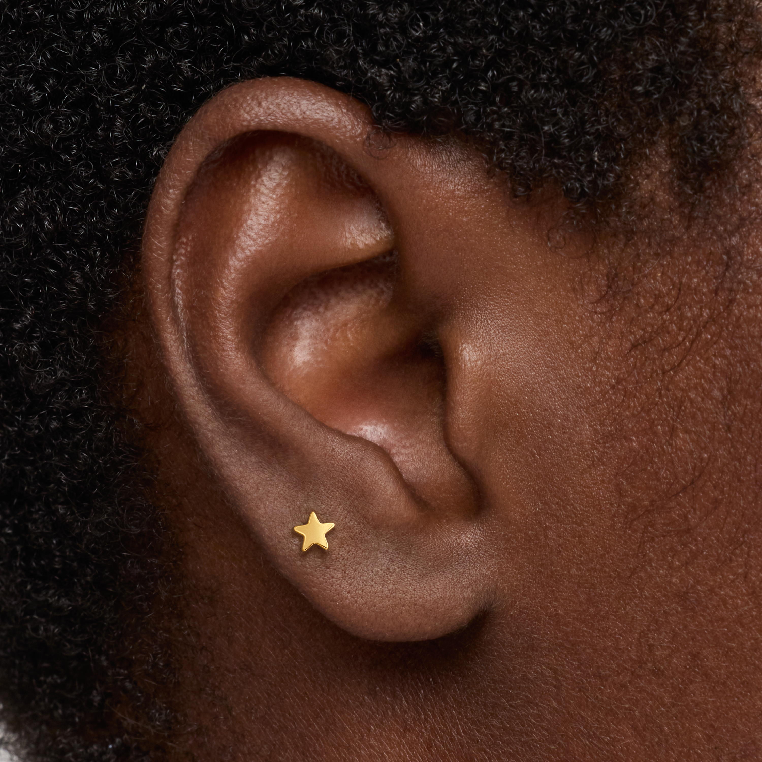 14K solid gold Piercing with 6 mm star motif TOUS Basics