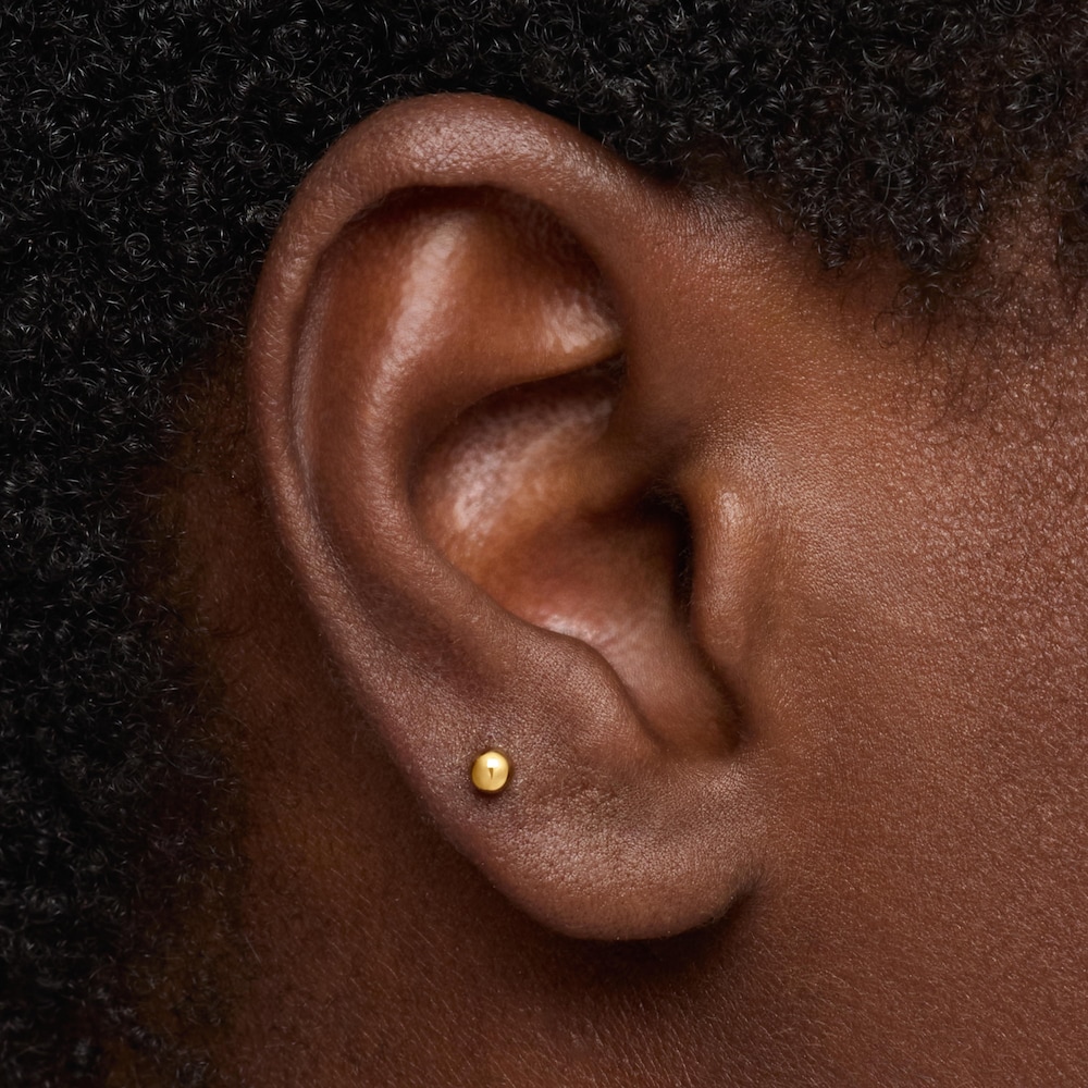 Piercing de oro 14 kt motivo bola 8 mm TOUS Basics