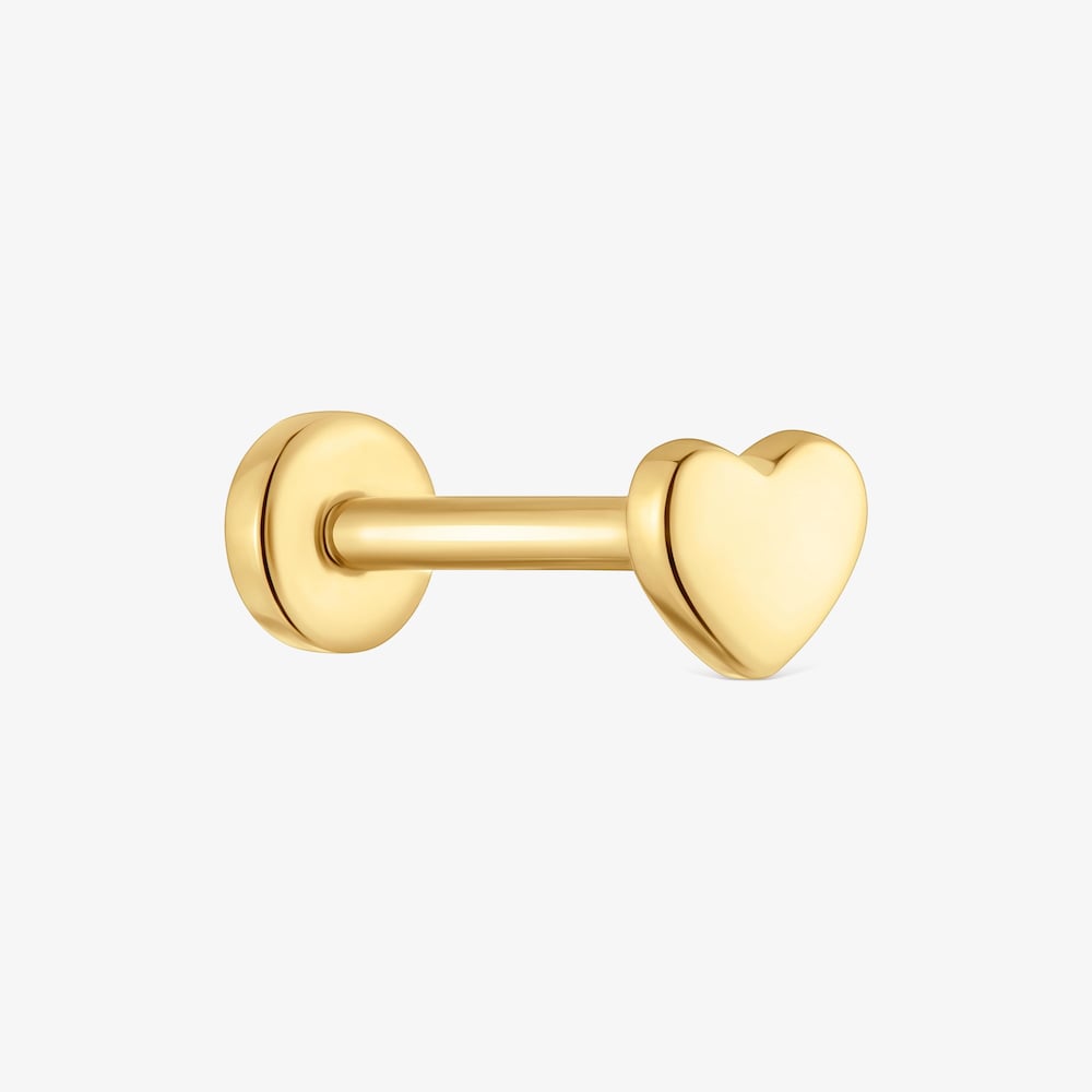 Piercing de oro 14 kt motivo coraz&oacute;n 8 mm TOUS Basics