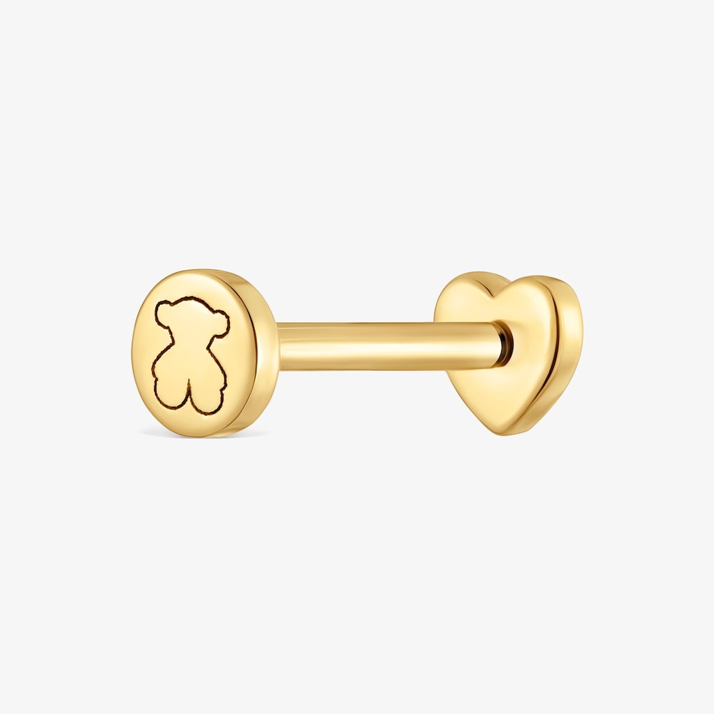 Piercing de oro 14 kt motivo coraz&oacute;n 8 mm TOUS Basics