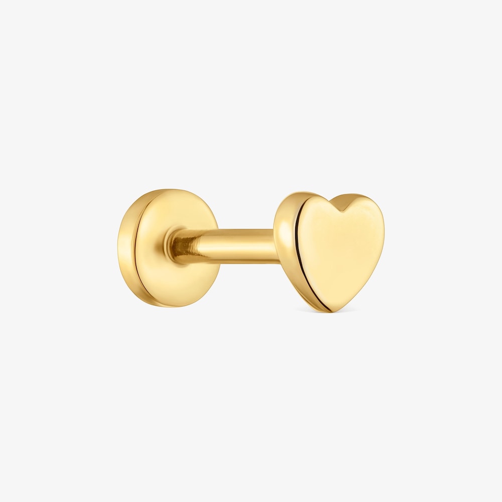 Piercing de oro 14 kt motivo coraz&oacute;n 6 mm TOUS Basics