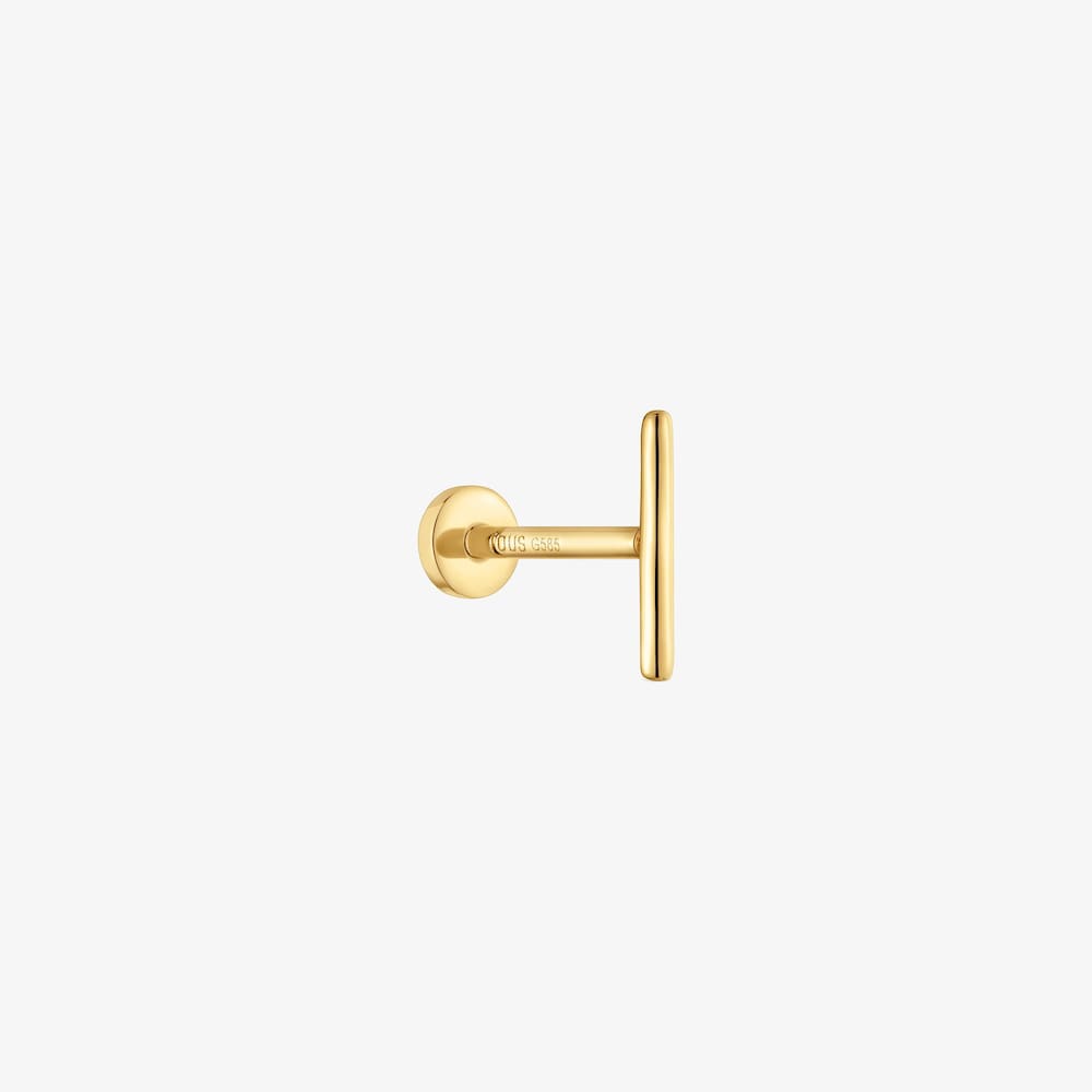 Piercing de oro 14 kt motivo barra 8 mm TOUS Basics