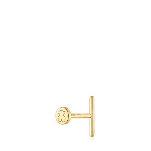 Piercing em ouro de 14 K motivo barra 8 mm TOUS Basics