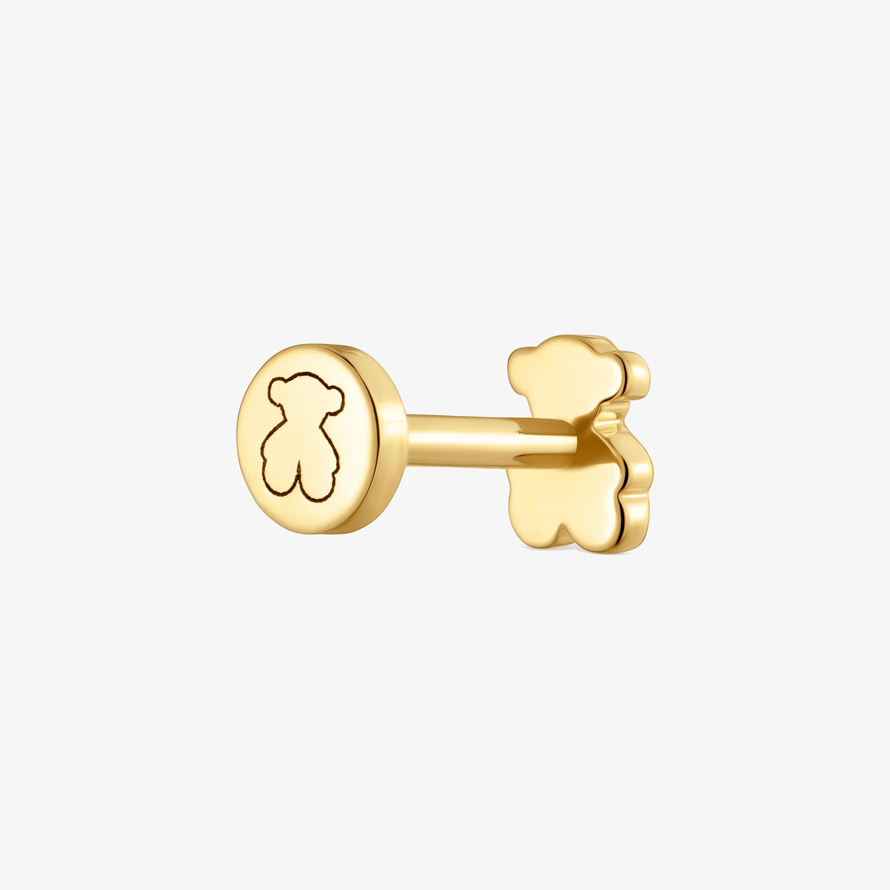 14K solid gold Piercing with 6 mm bear motif TOUS Basics