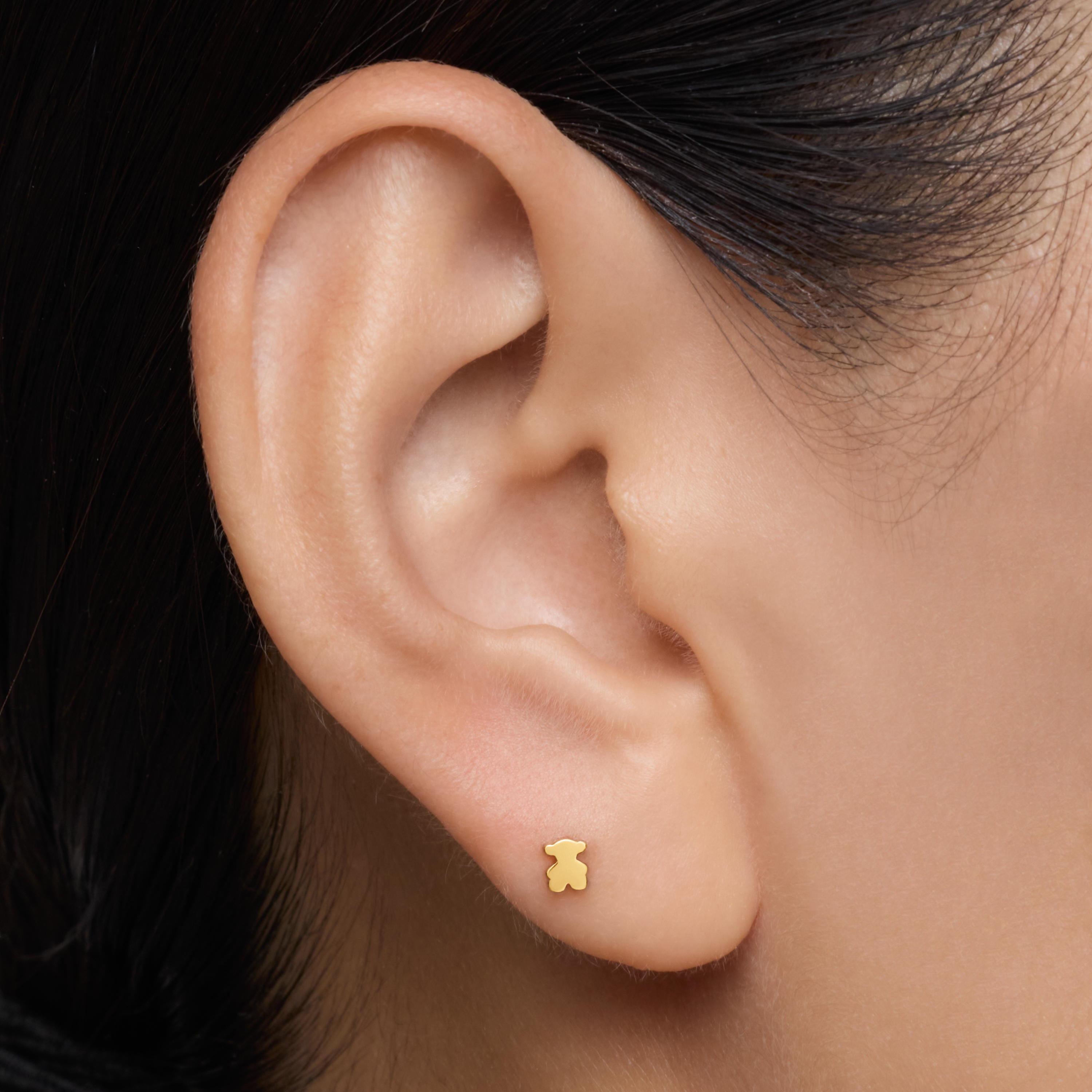 14K solid gold Piercing with 6 mm bear motif TOUS Basics