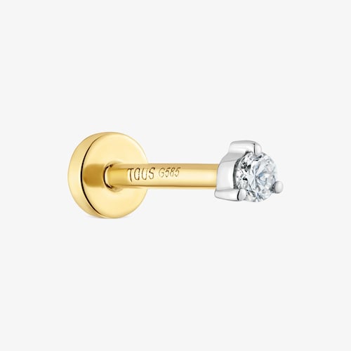 Piercing em ouro de 14&nbsp;K e diamante 8&nbsp;mm TOUS Basics