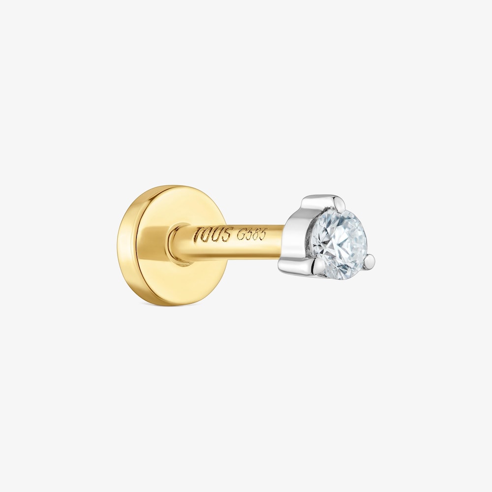 Piercing de oro 14 kt y diamante  6 mm TOUS Basics