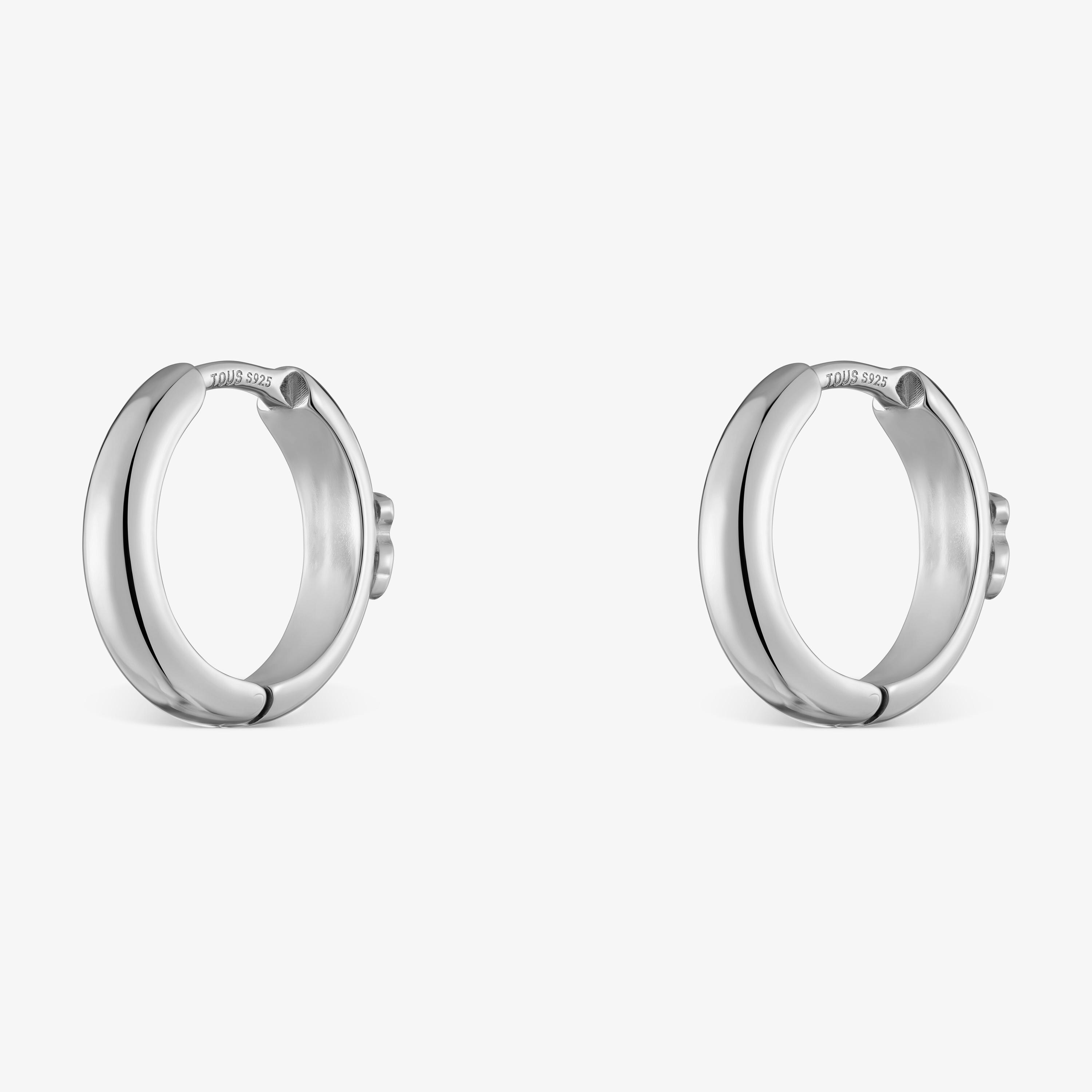 12 mm silver Hoop earrings with bear TOUS Basics