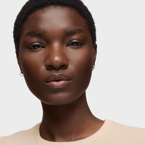 Σκουλαρίκια-κρίκοι TOUS Basics από ασήμι 12 mm με αρκουδάκι