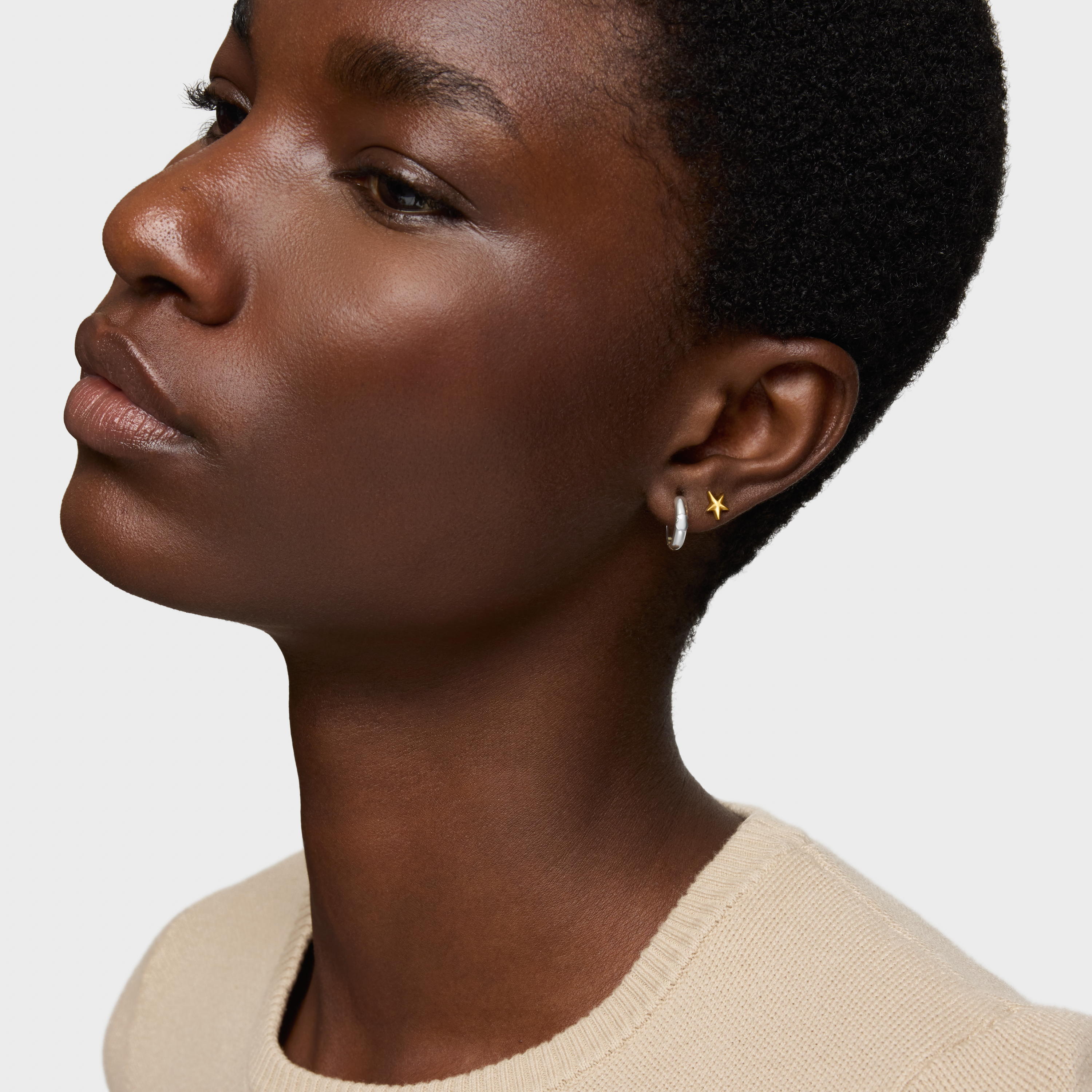 12 mm silver Hoop earrings with bear TOUS Basics