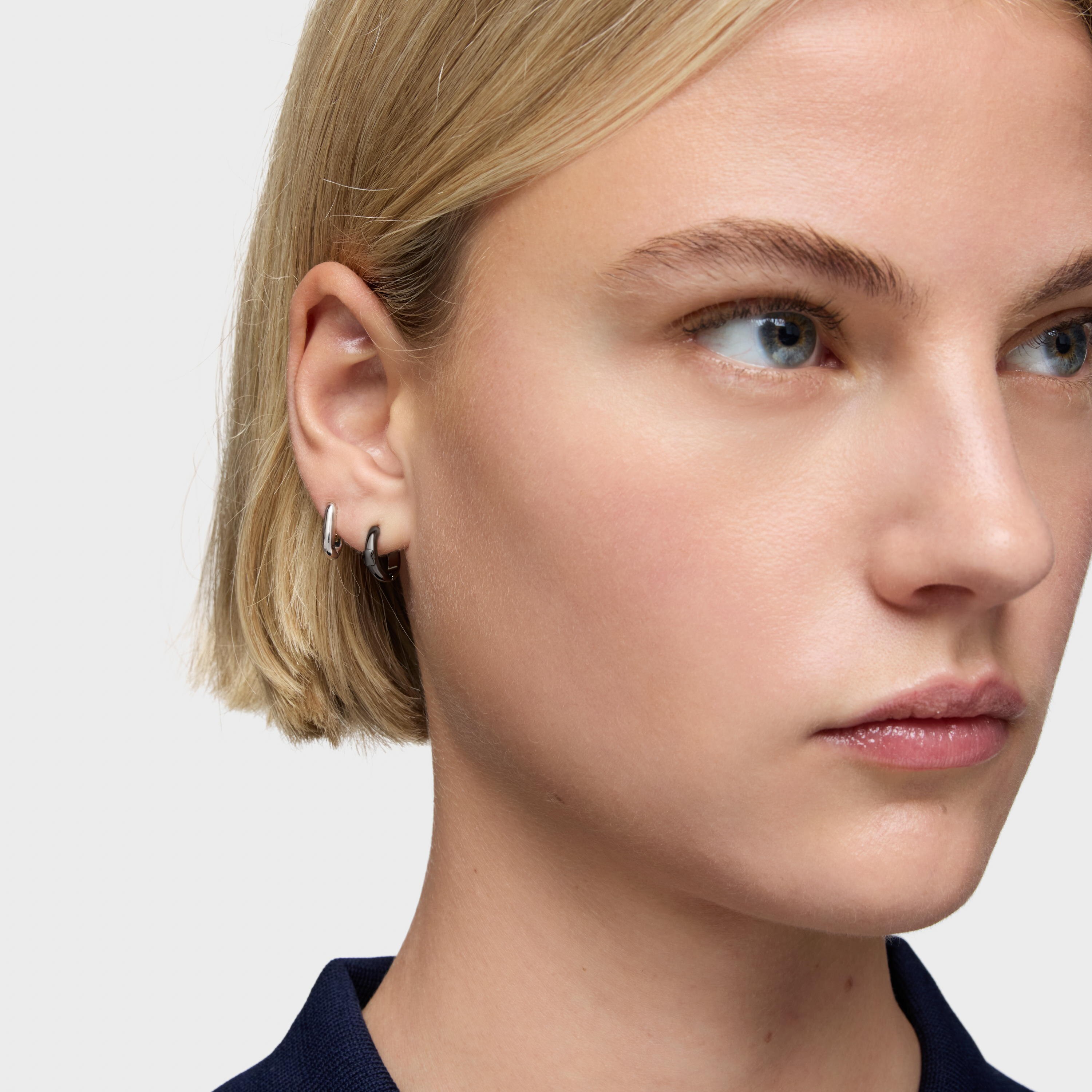 12 mm dark silver Hoop earrings with bear TOUS Basics