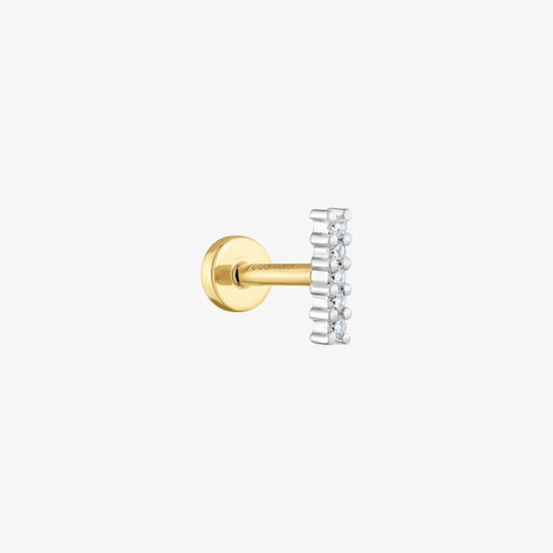 Piercing em ouro de 14 K e tira de diamantes 6 mm TOUS Basics
