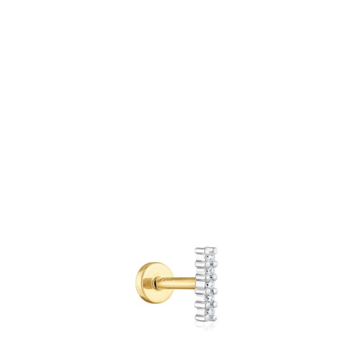 Piercing de oro 14 kt y tira diamantes 6 mm TOUS Basics