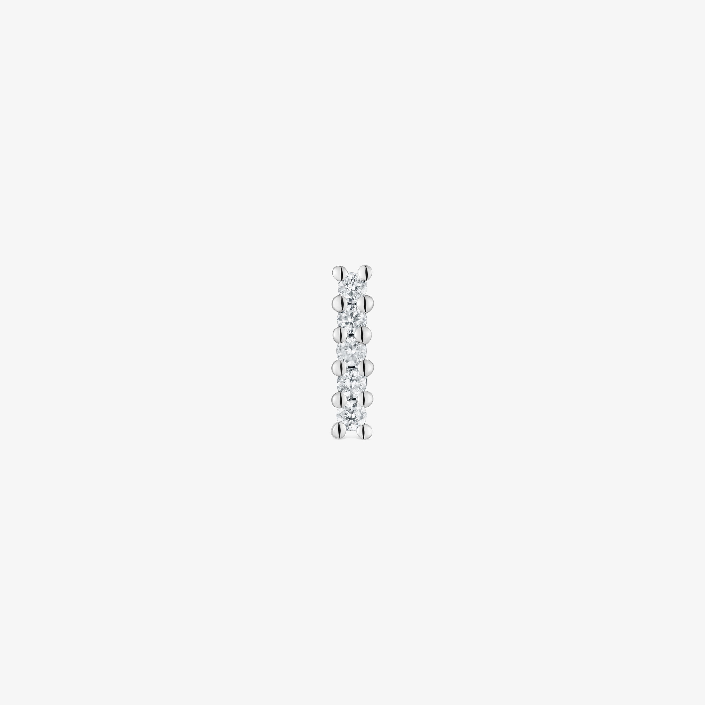 14K solid gold Piercing with 6 mm diamond strip TOUS Basics