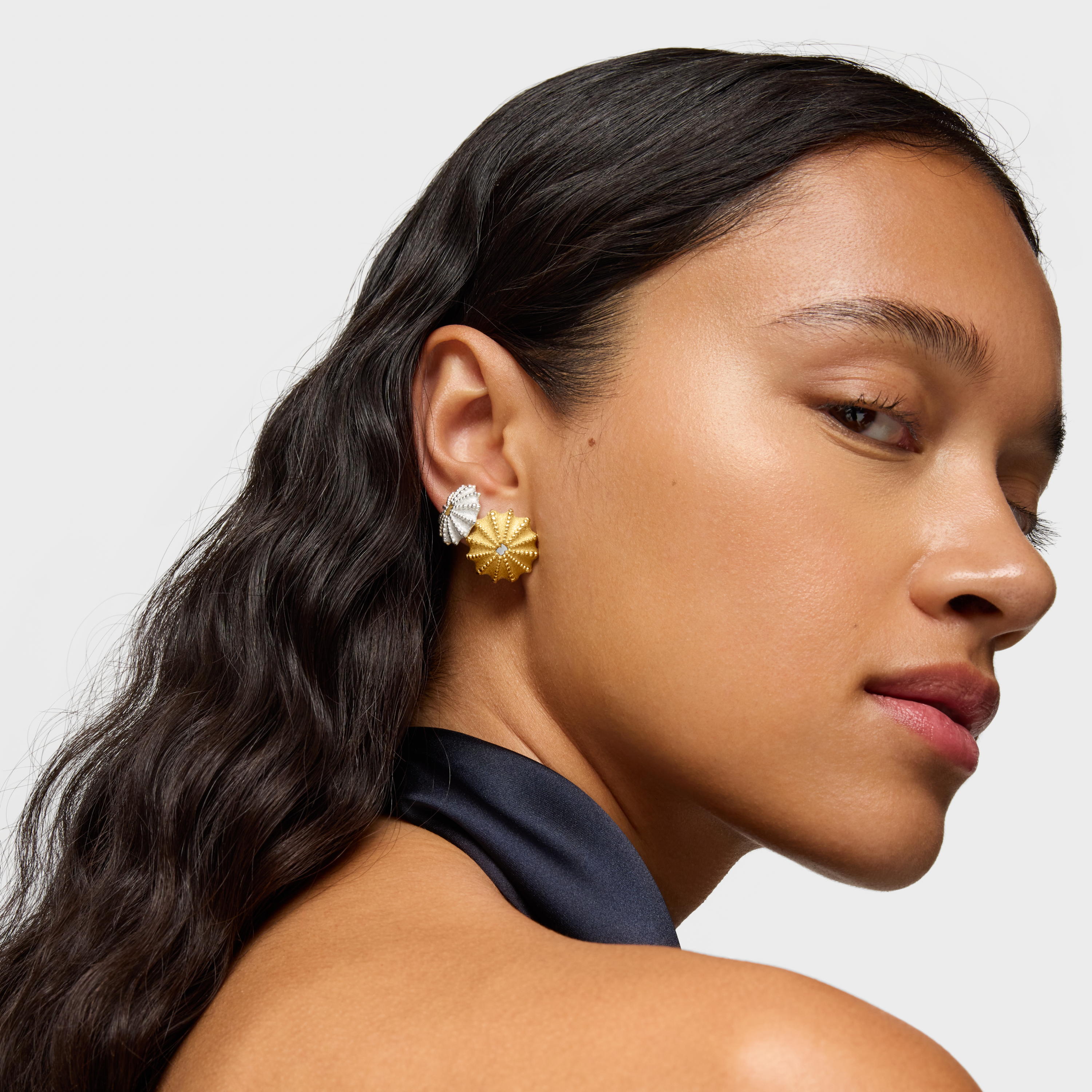 mm two-tone Earrings TOUS Grain Arrecife de Coral