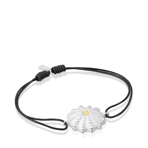 Pulsera bicolor y nylon negro TOUS Grain Arrecife de Coral