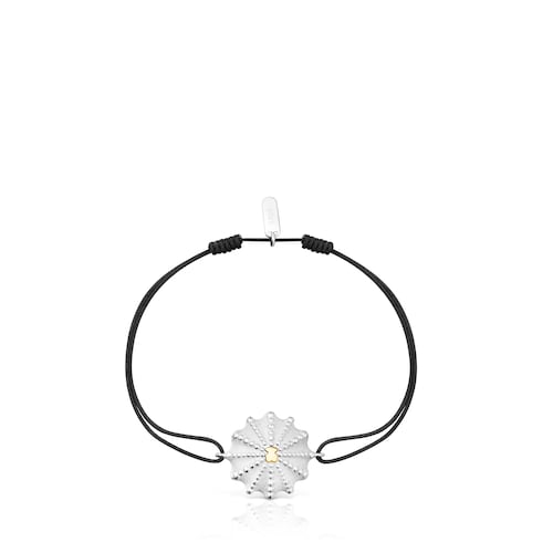 Pulsera bicolor y nylon negro TOUS Grain Arrecife de Coral