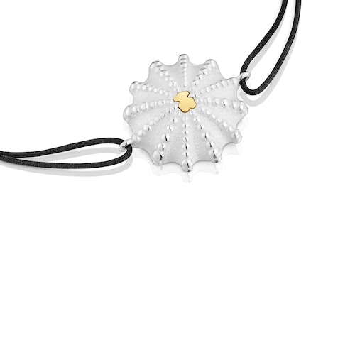 Pulsera bicolor y nylon negro TOUS Grain Arrecife de Coral