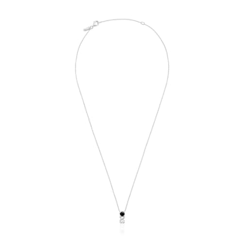 Collar con oso de plata y espinela negra Cachito Mío