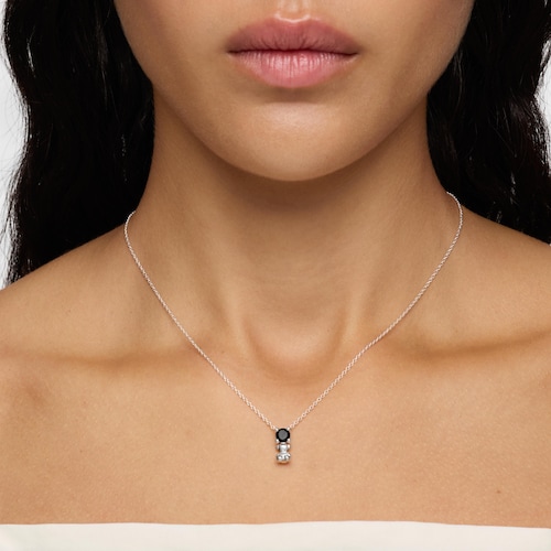 Collar con oso de plata y espinela negra Cachito Mío