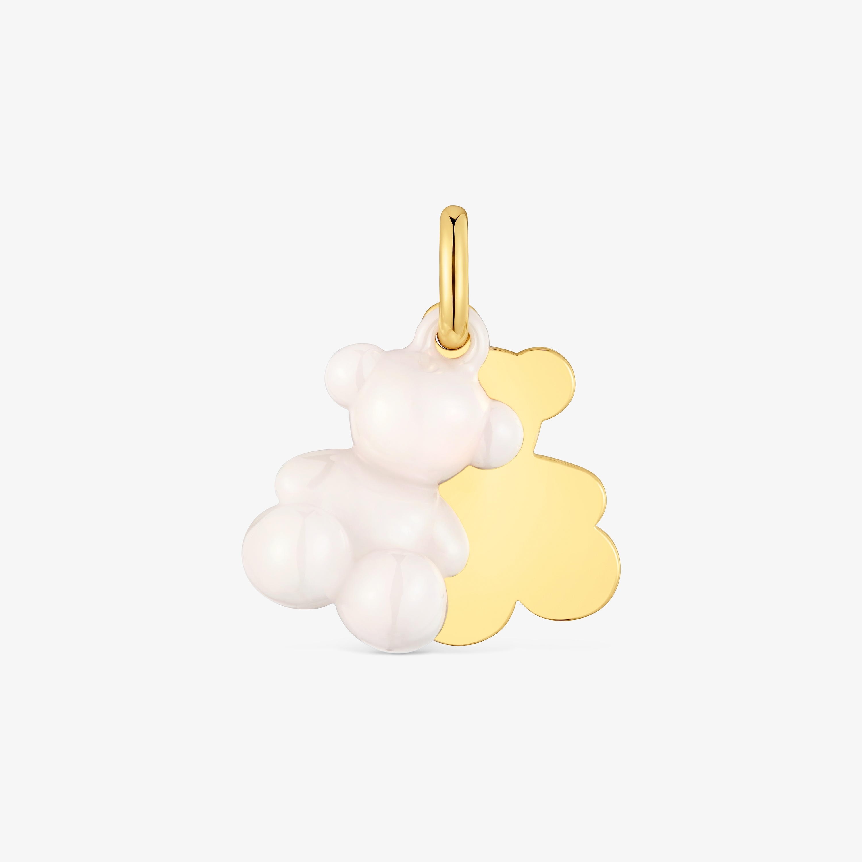 Cherished Teddies♡6点（オルゴール2個含む♡） Double-bear Pendant with 18K gold vermeil and white ceramic Bold