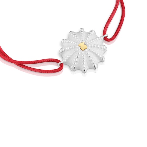 Two-tone and red nylon Bracelet TOUS Grain Arrecife de Coral