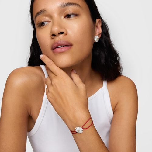 Two-tone and red nylon Bracelet TOUS Grain Arrecife de Coral