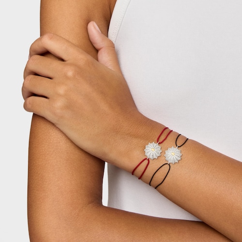 Two-tone and red nylon Bracelet TOUS Grain Arrecife de Coral