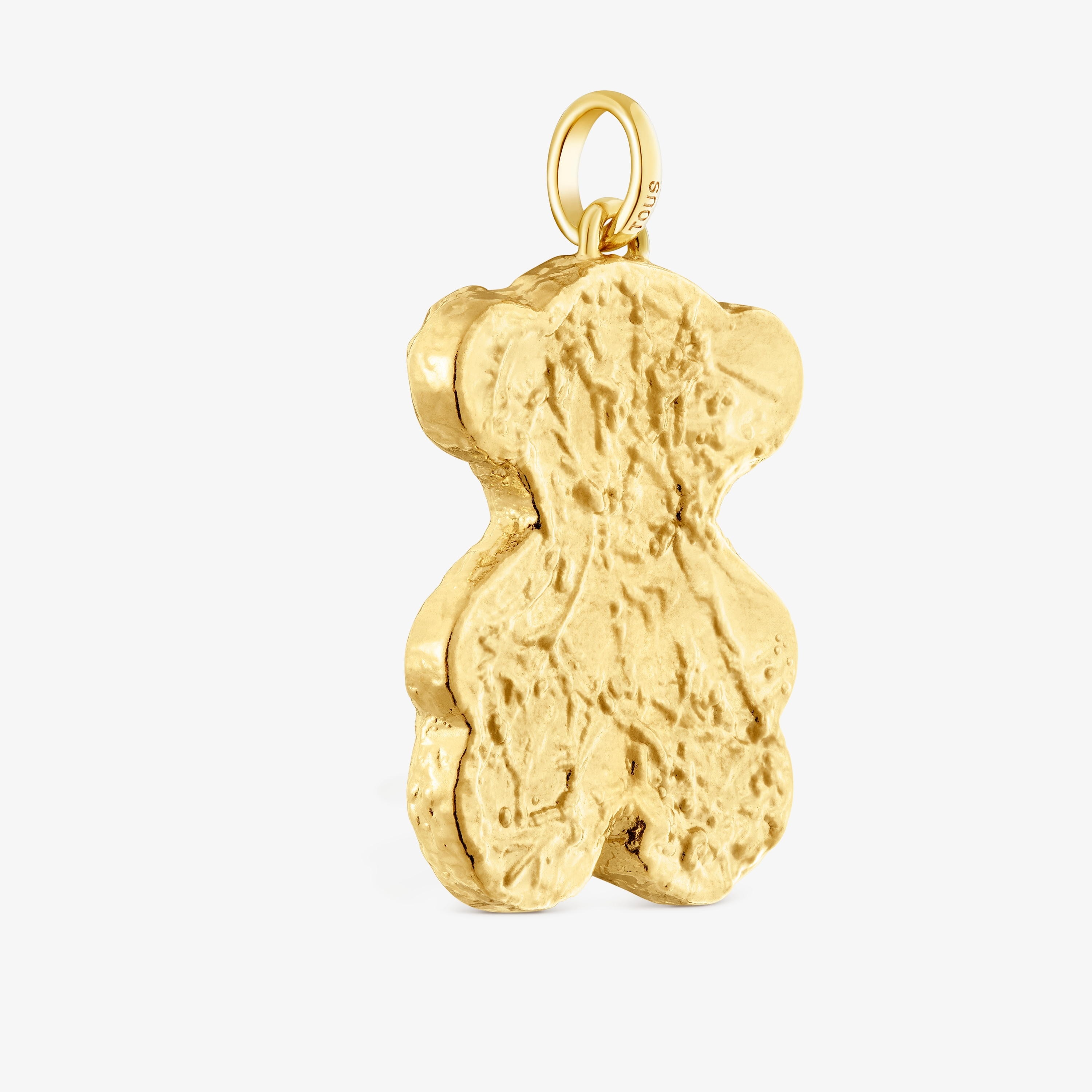 Large Pendant with 18K gold vermeil bear bonbon Sweet Dolls