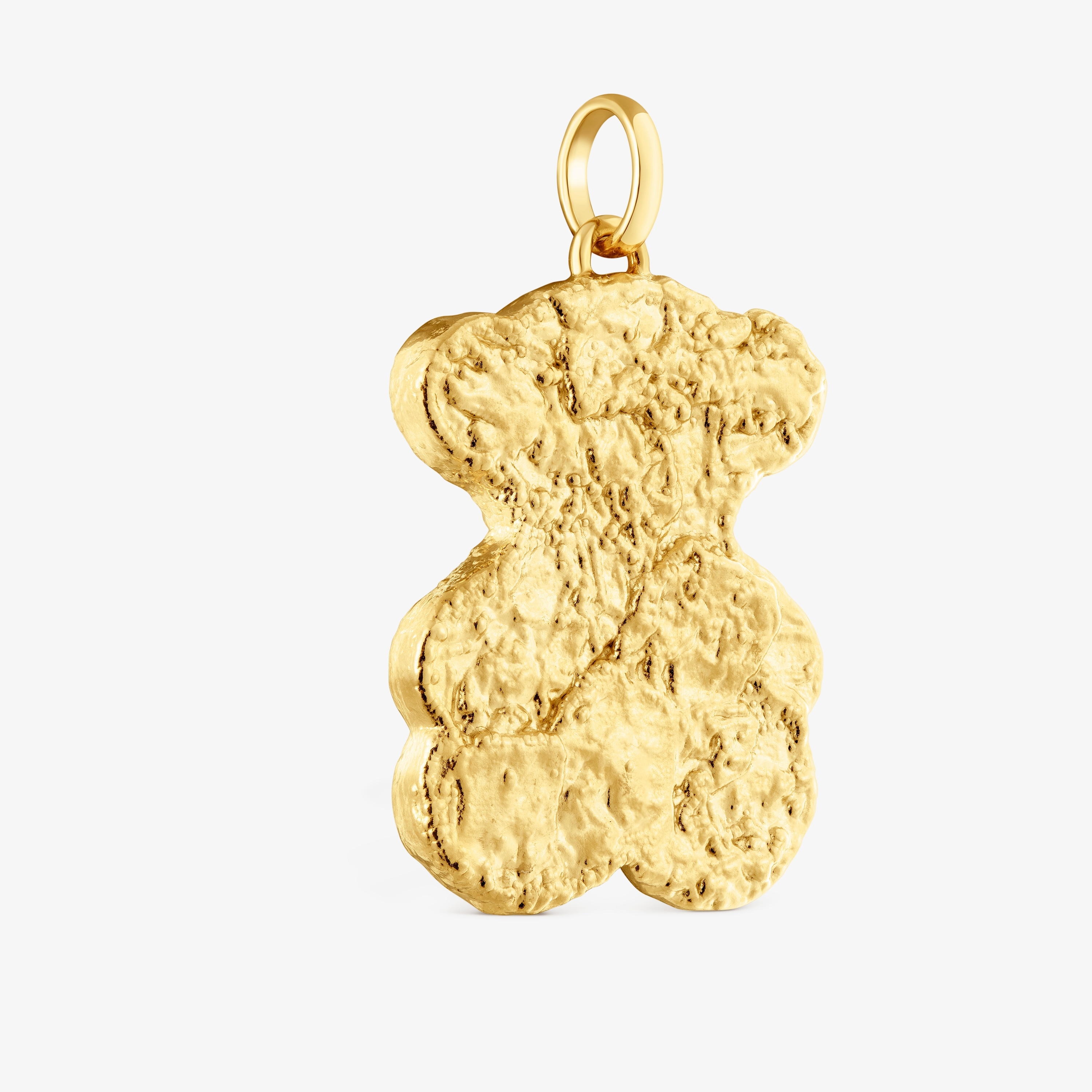 Large Pendant with 18K gold vermeil bear bonbon Sweet Dolls