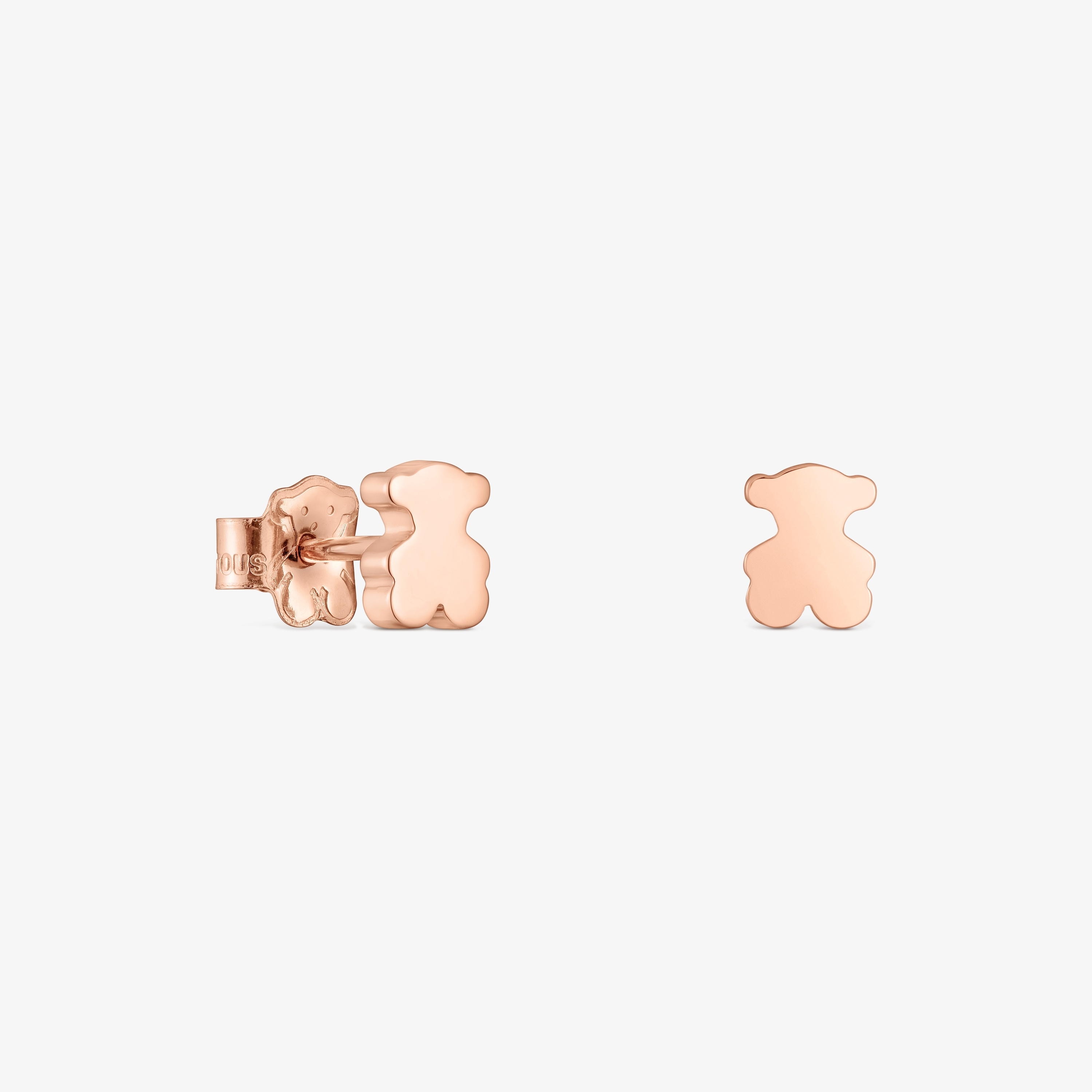 mm bear Earrings with 18K rose-gold vermeil TOUS Sweet Dolls
