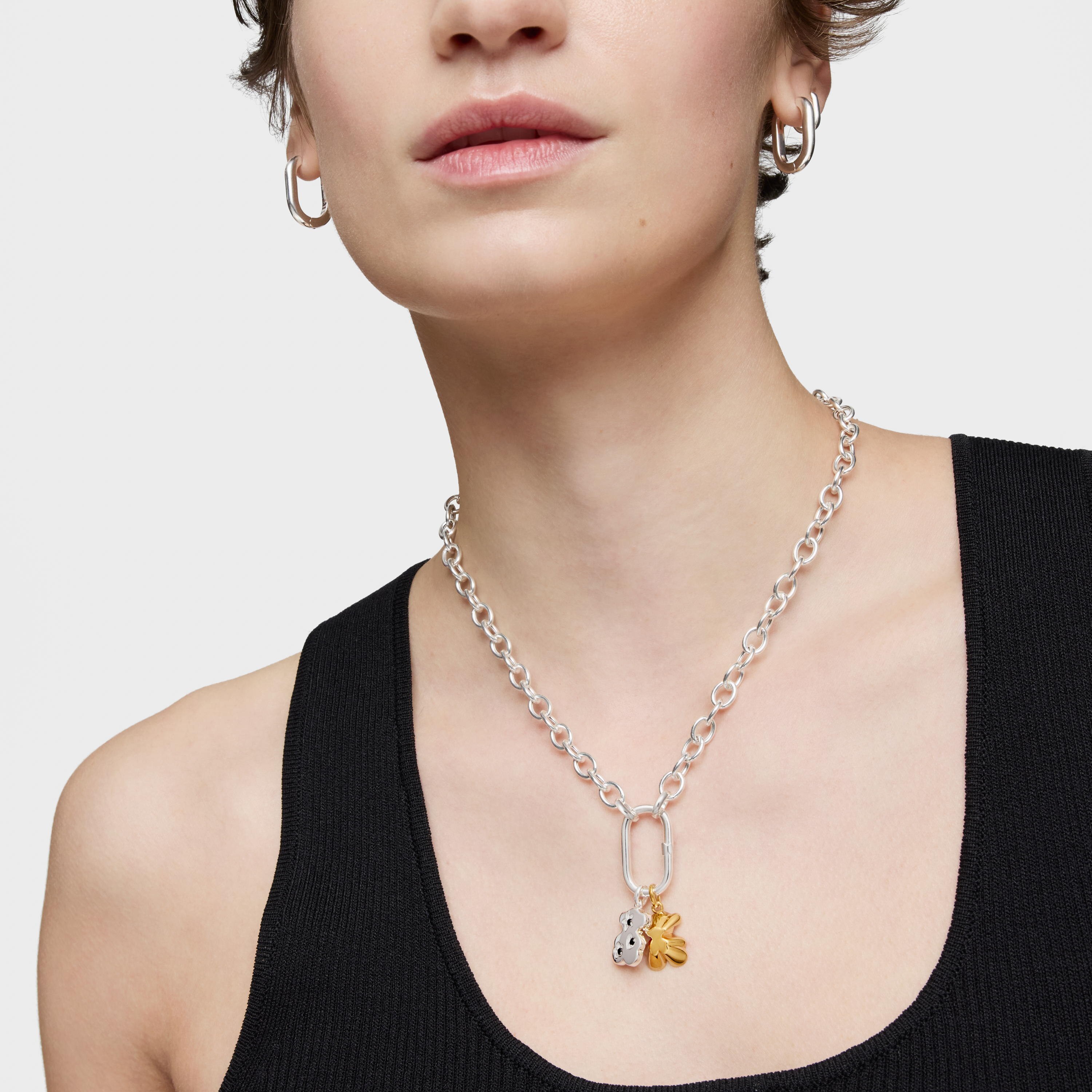 Silver and spinel bear Pendant Sweet Dolls