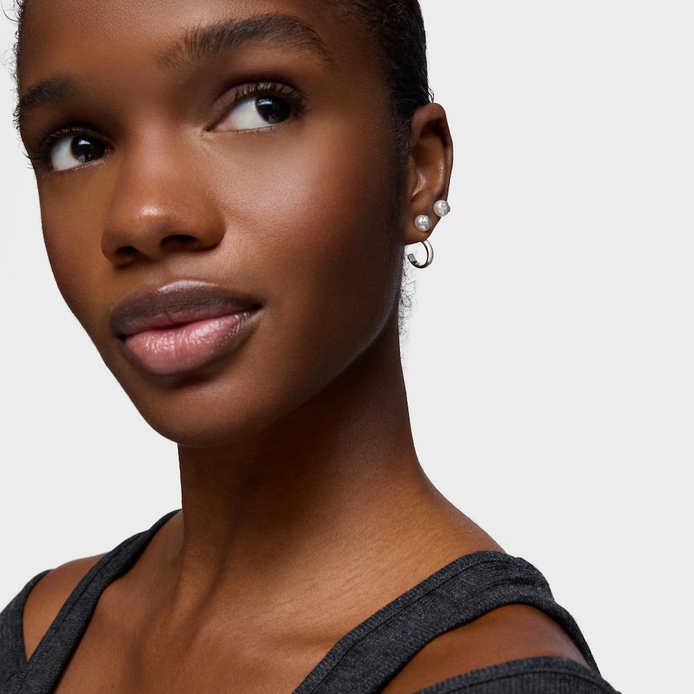 Strieborn&eacute; Obručov&eacute; n&aacute;u&scaron;nice s&nbsp;kultivovan&yacute;mi perlami TOUS Icon Pearl