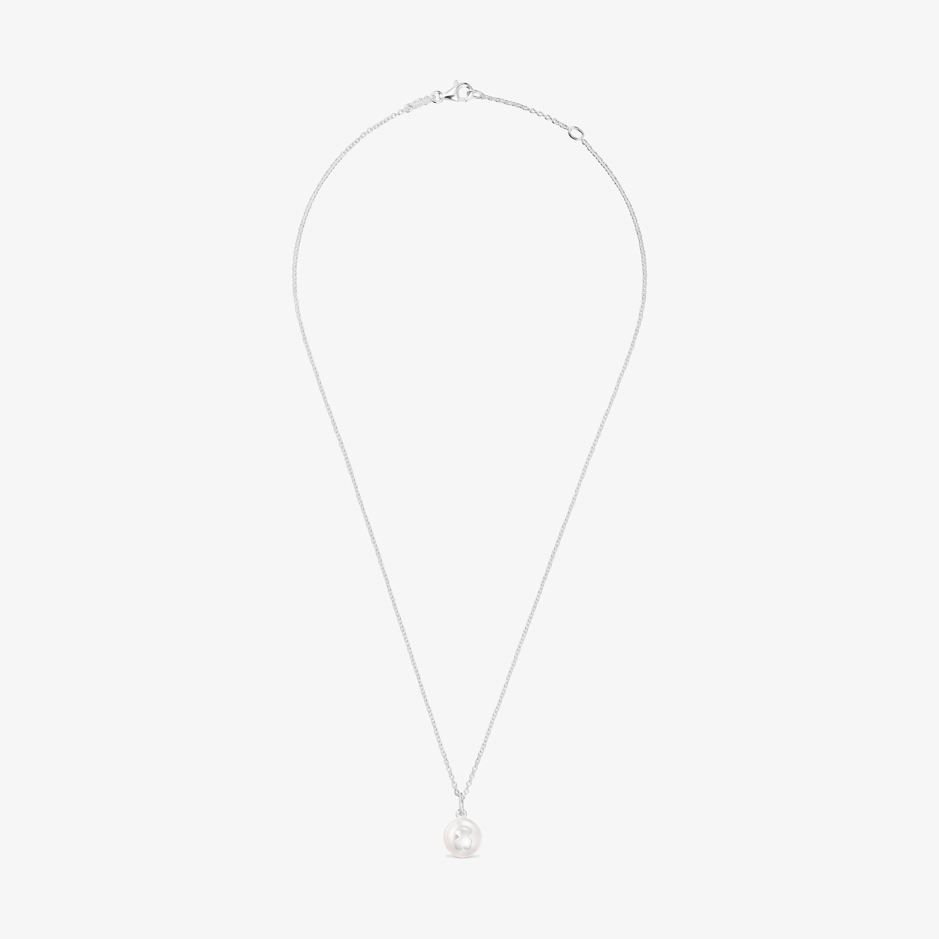 Short silver and  mm cultured freshwater pearl Necklace TOUS Icon Pearl