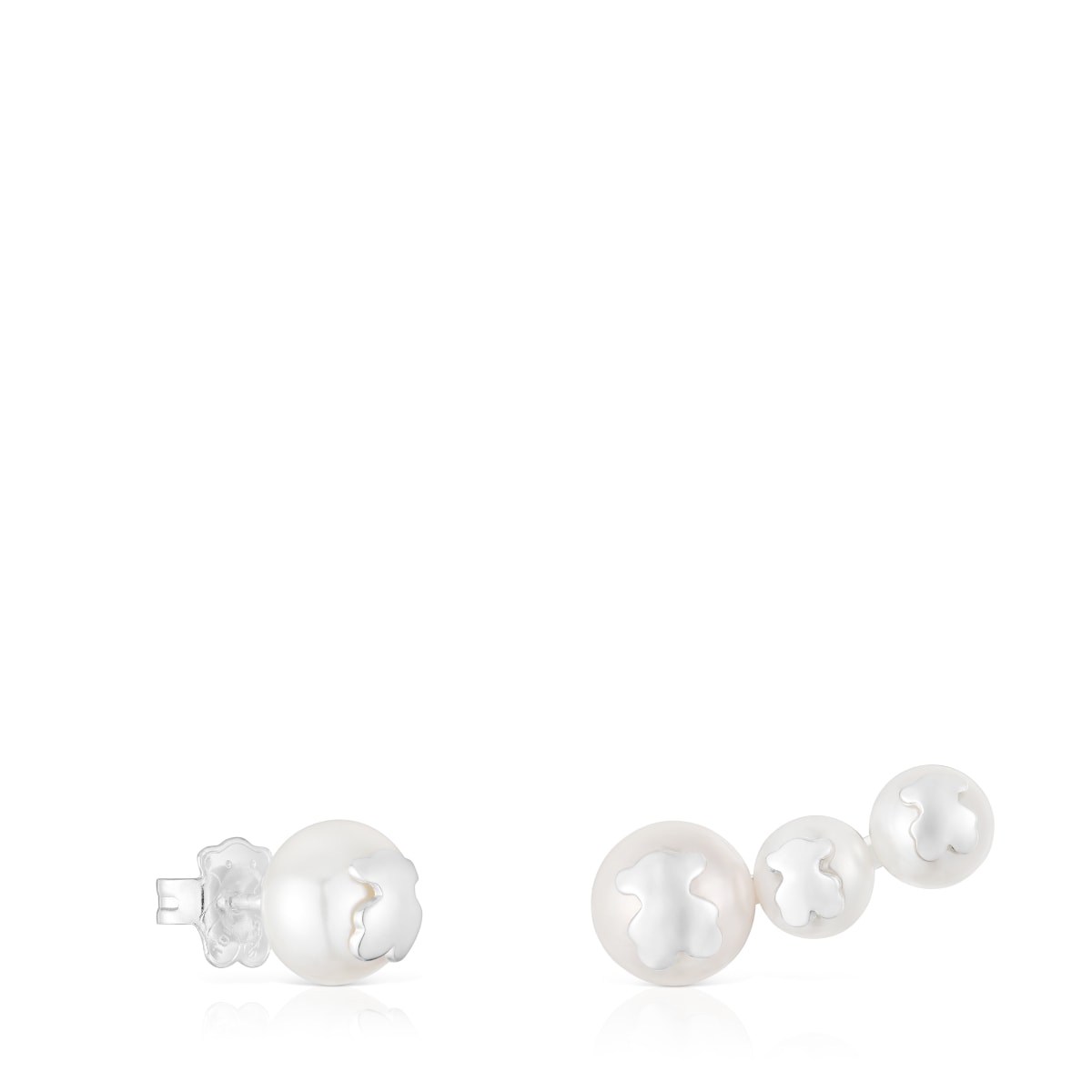 Tous - Pendientes Triple Perla Y Plata Icon Pearl - Plateado