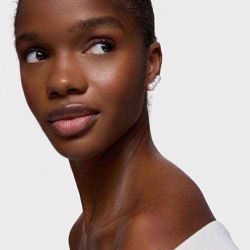 Pendientes triple perla y plata Icon Pearl